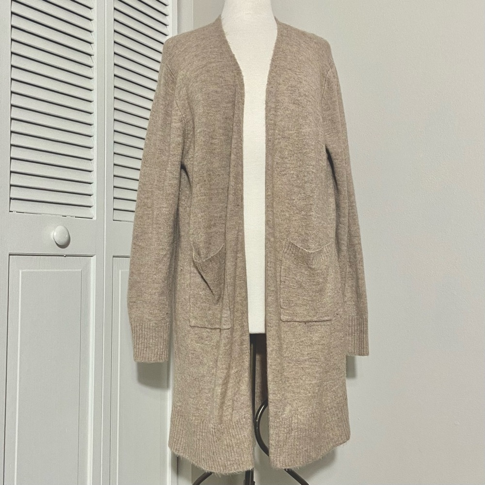 Serra Tan Camel Teddy Soft Long Open Cardigan XL
